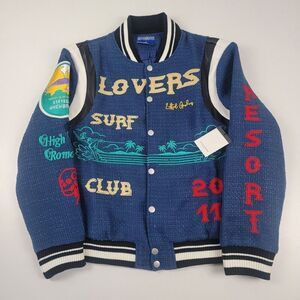 Lifted Anchors Lovers Surf Club Varsity Letterman Jacket Men's Large NWT